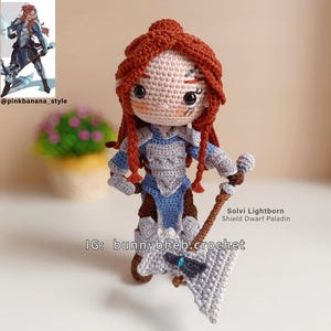 Custom D&D OC Amigurumi Crochet Doll Commission - Character Fiber Art Plush October Slot (READ item details) - BunnyBheb