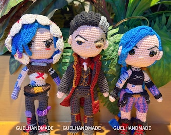 Arcane LoL Crochet Amigurumi: Jinx, Vi, Caitlyn, Silco, Ekko
