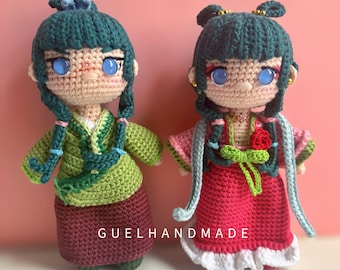 Bambola amigurumi all'uncinetto Maomao Jinshi di Apothecary Diaries (spedizione duty-free negli USA)