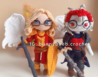 Custom D&D OC Pathfinder Crochet Figure Doll Character Amigurumi Commission by BunnyBheb Dungeons and Dragons