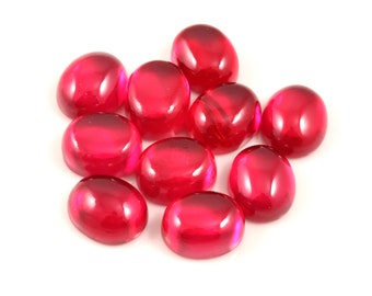 Natural Immitation Ruby Oval Cabochon Calibrated all sizes Loose Gemstone