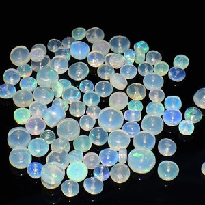 5 MM äthiopische Opalperlen, natürliche Welo Feuer Rondelle Perlen, Oktober Geburtsstein (10 Stück)