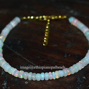 Opal beads, Opal Beads Bracelet, 3X4 MM Natural Ethiopian Opal Beads Bracelet, Opal fire beads Bracelet, opal bead, opal, natural opal