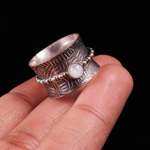 Rainbow Moonstone Ring, Rainbow Moonstone 925 Sterling Silver Ring, Handmade Ring, Jewelry for women, gift for her, Christmas Gift CR-20