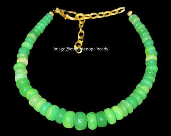 Welo Ethiopian Opal Bracelet, Fire Rondelle Beads 4X6.5 MM, 8 Inch