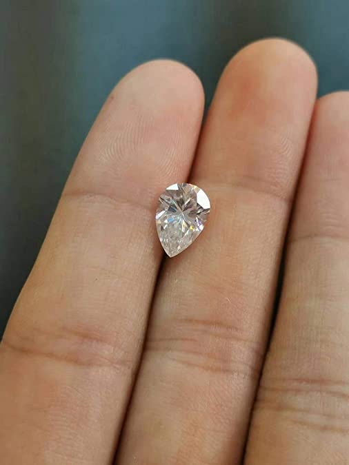 GRA Certified Loose Moissanite – Pear Cut, D Colorless, VVS1, All Sizes (Lab-Created)