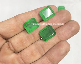 Octagon Shape Zambian Emerald, Zambian Emerald Loose Gemstones, Zambian emerald loose gemstones for jewerly making (4 to 10 cts)