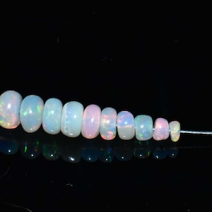 Opal Beads 10 Pcs Demi Strand 3-5 MM Genuine Ethiopian Welo Fire Opal Gemstone Opal Beads Fire Opal Beaded Jewelry Finest Gemstone