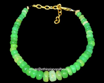 Ethiopian Welo Opal Bracelet, Rondelle Beads, Fire Opal, 8 Inch 3.5X6.5 MM