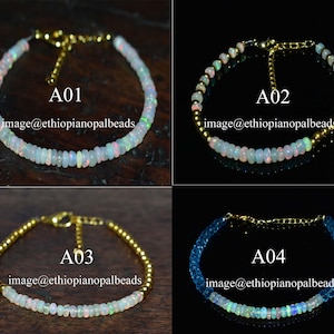 Combo Pack Of 4 Opal Bracelet, Ethiopian Opal Beads Bracelet, Fire Bead bracelet, october birthstone, gift for women, girls, christmas gift