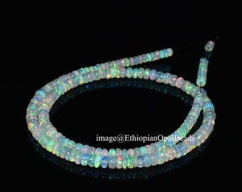 3-4.5 MM Natural Ethiopian Welo Fire Opal Rondelle Beads 1 Opal beads Strand, opal bead, opal bead strand, beaded strand, fire opal bead