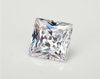 GRA Certified Loose Moissanite Princess Cut Stones D VVS1 All