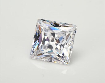 thumbnail image 2 of GRA Certified Loose Moissanite Stones – D Color, VVS1 Clarity, Princess Square Cut (All Sizes Available) 2 of 6