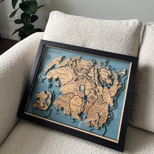 3D Landkarte Imperial Realm Holz Landkarte Gratis Express Versand