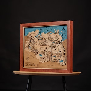 Mapa 3D de madera de las Tierras del Norte