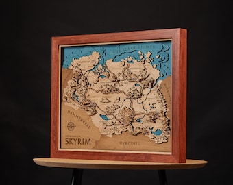 Mapa 3D de madera de las Tierras del Norte