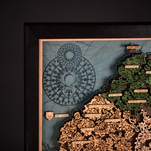 3D Dark Dominion Holzkarte Kostenloser Expressversand - Perfektes Geschenk für Gamer