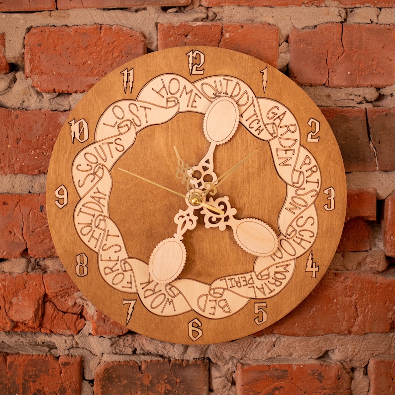 Magical Family Gift Clock Ochre-Beige
