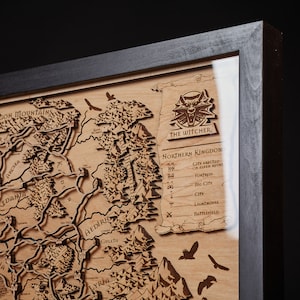 Houten 3D-kaart World of Hags and Monsters