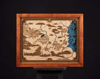 Land Beyond The Wardrobe 3D Wood Map Free Express Shipping