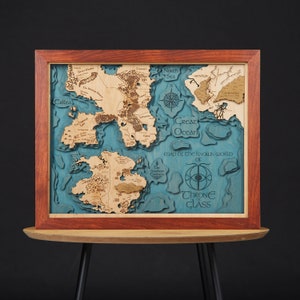 Les royaumes des ombres 3D en bois - Cadeau personnalisé pour 5e anniversaire - Cadeau unique pour un anniversaire en bois