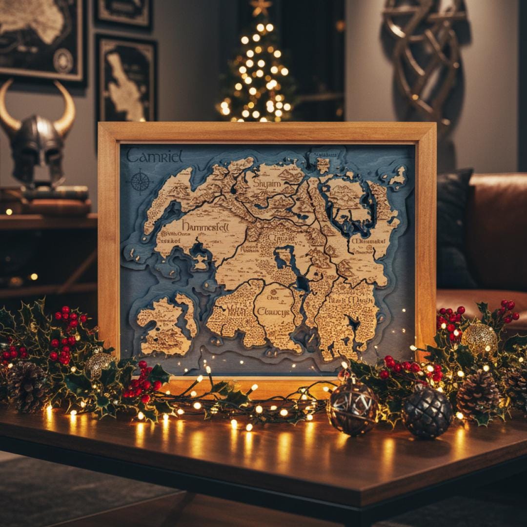 Wooden 3D Imperial Realm Map - Custom Wood Christmas Decor - Cosplay ...