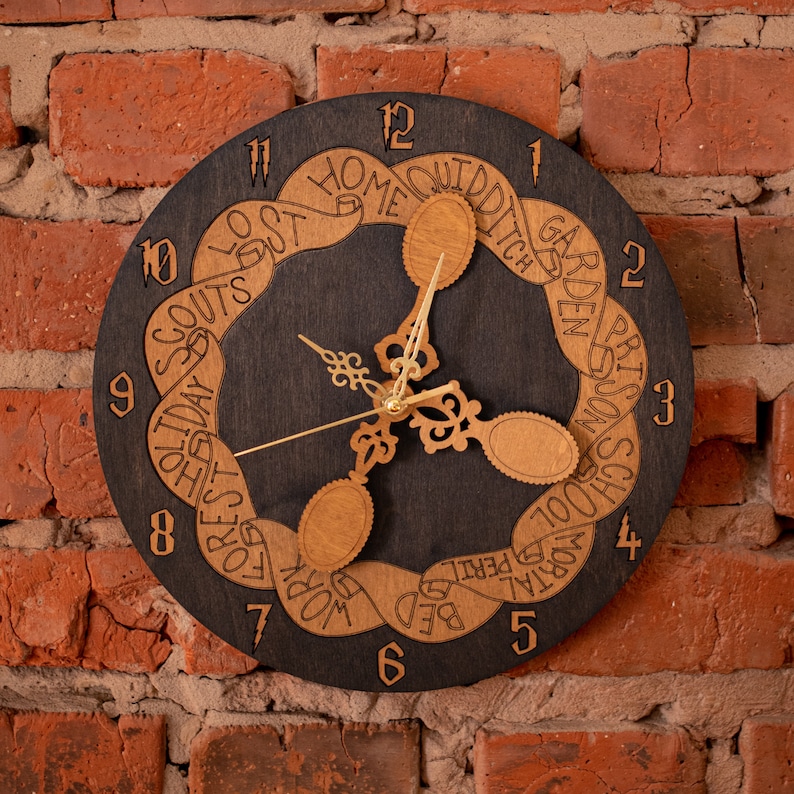 Magical Family Gift Clock Brown-Ochre