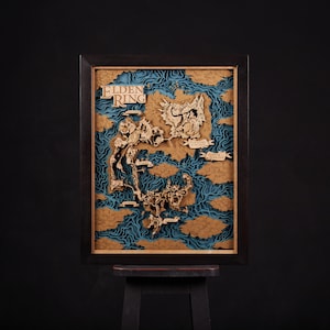 Carte en bois 3D d'Elden Realms