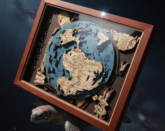 Fantasy book Wooden Map - Bookish Wall Art - Unique Gift for Readers