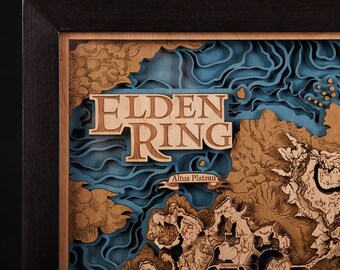 Elden Realms 3D Wood Map Legendary Custom Lands Between Map