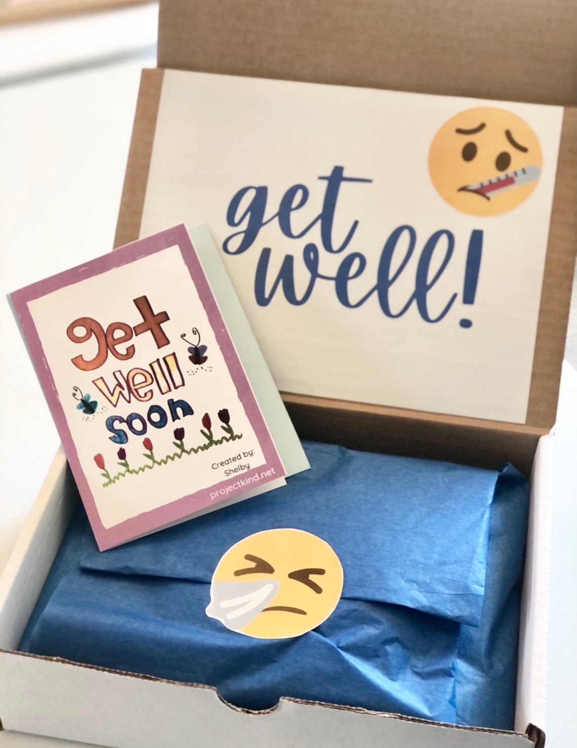 Get Well Soon Gift Box Get Well Soon Care Package Thinking Etsy