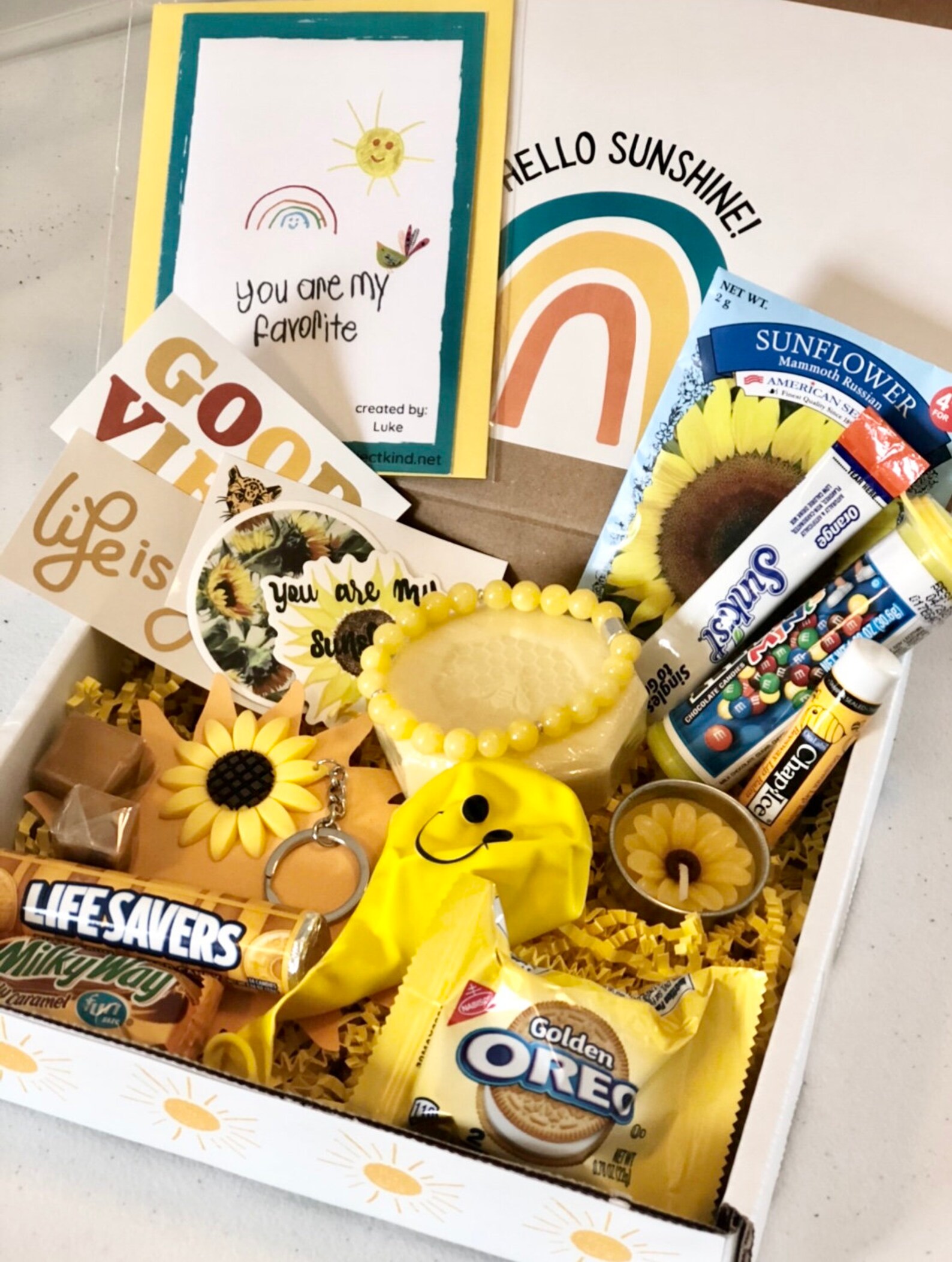 Sunshine Gift Box Hello Sunshine Care Package Thinking of Etsy