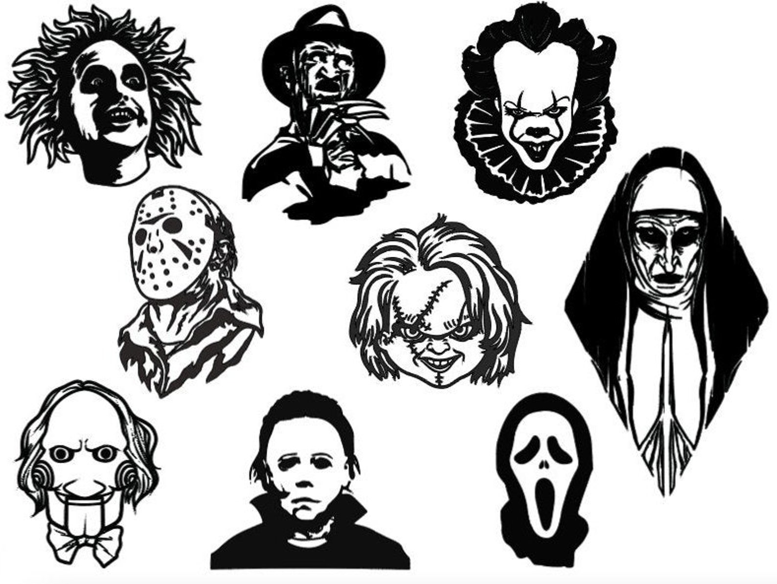 Horror Movie Killers/Halloween Movies SVG files /jason | Etsy