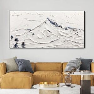 Large White Abstract Painting Original Landscape Painting - Etsy