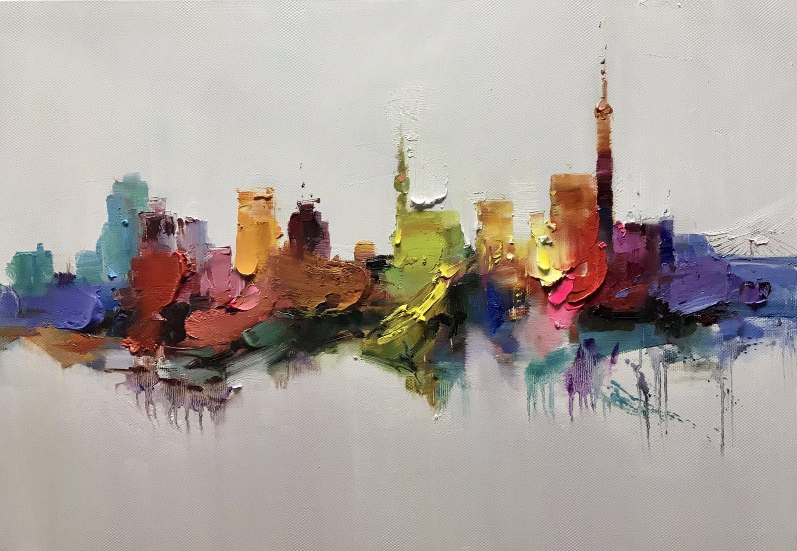 Original Urban abstract oil paintingNew York Wall Art Urban Etsy