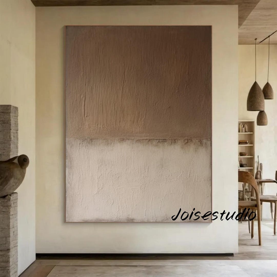 Large Beige Textured Painting, Wabi Sabi Abstract Wall Art - Etsy