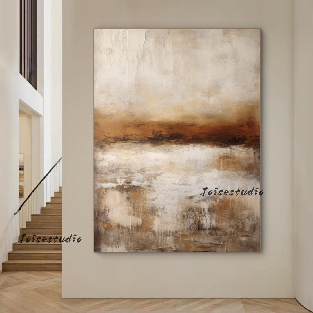 Beige Abstract Painting, Wabi Sabi Textured Canvas Art - Etsy