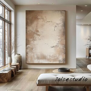 Wabi-Sabi Wall Art Large Abstract Brown Minimalist Wall Art Original Brown Painting Modern Textured Wall Art Oversized Minimalist Canvas Art