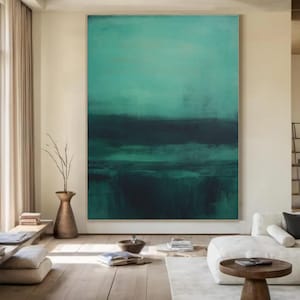 Green painting on canvas grey wabi sabi painting wabi sabi wall art green wall art dark green minimalist painting dark green wall painting