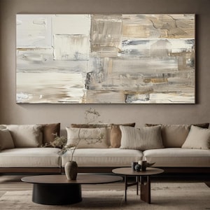 Beige Wabi Sabi Wall Art Green Beige Abstract Painting Large Green Simple Wall Art Beige Textured Canvas Painting Neutral Wall Art Decor