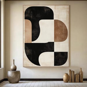 Beige Textured Wall Art, Oversized Neutral Beige Abstract Painting, Large Acrylic Oil Painting On Canvas, Contemporary Living Room Painting
