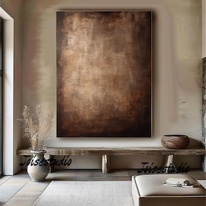 Beige and Brown Textured Wall Art Original Beige Minimalist Abstract Painting Wabi-Sabi Wall Art Beige Painting Large Neutral Painting