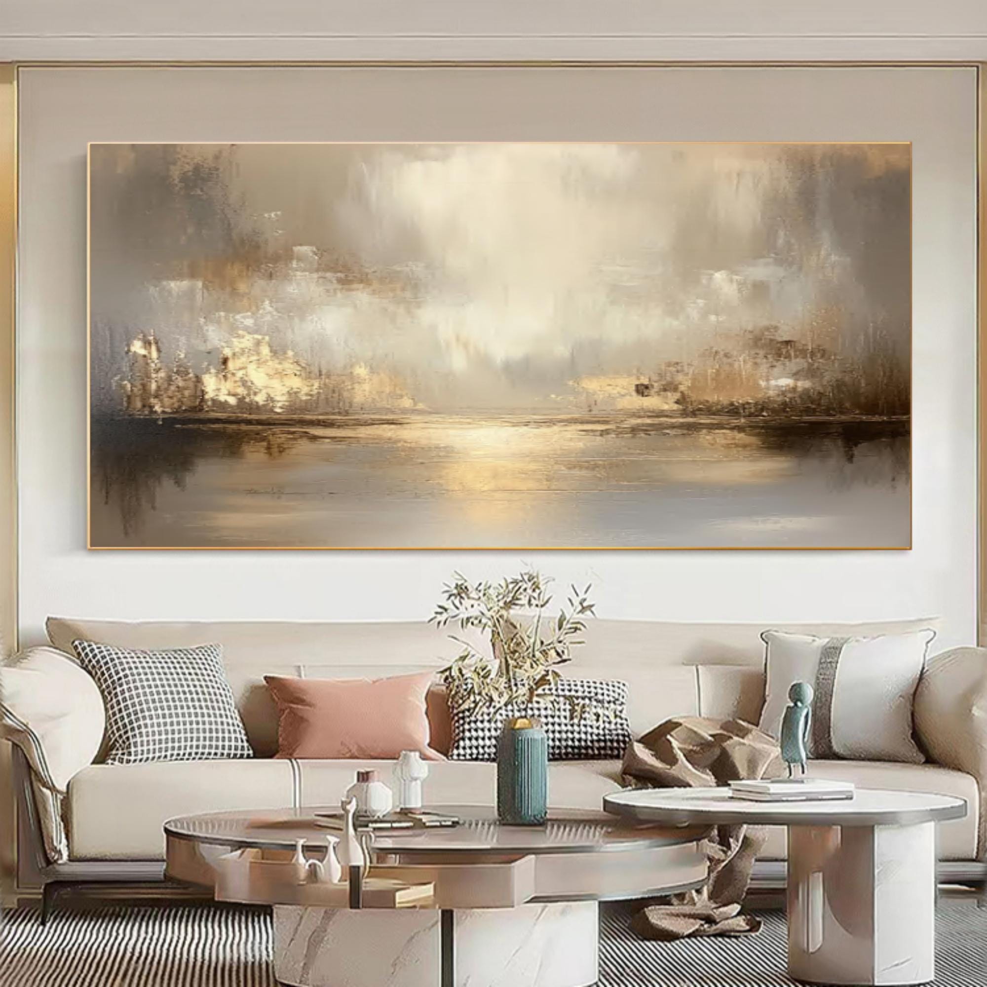 Beige Abstract Texture Painting: Modern Minimalist Wall Art - Etsy