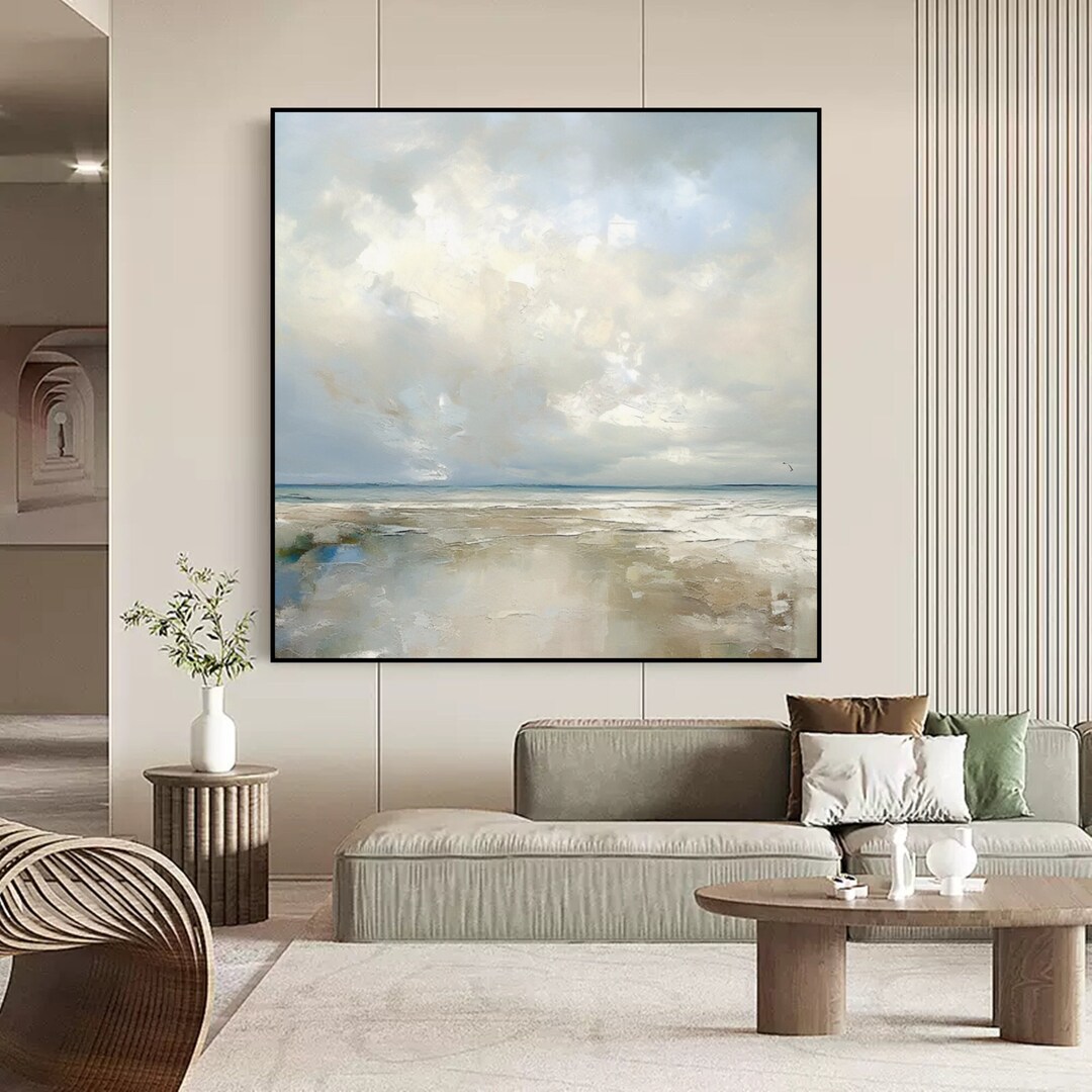 Original Sea Abstract Painting Large Original Blue Ocean Abstract