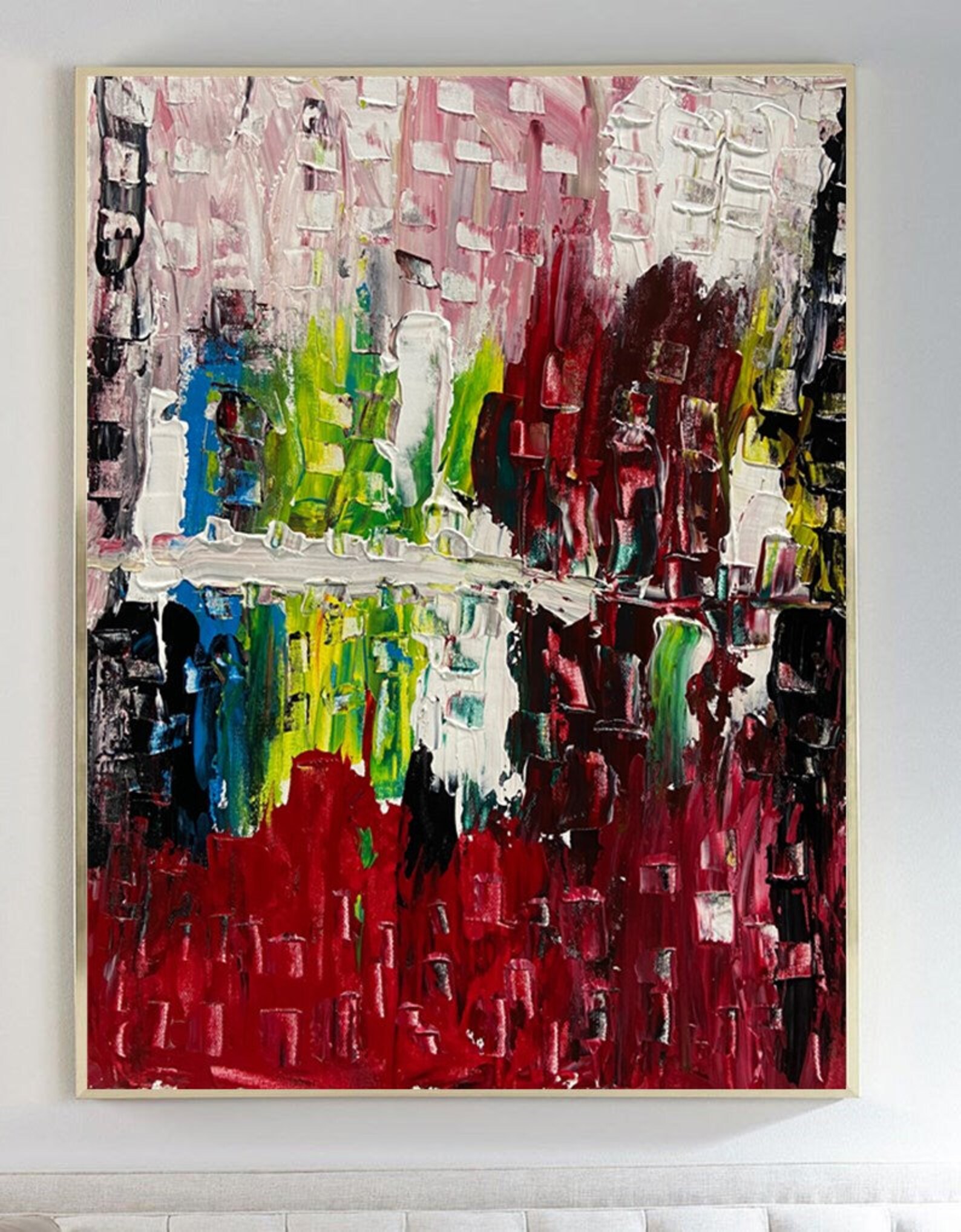 Abstract Oil Painting Abstract Knife Painting Color Mixed Etsy