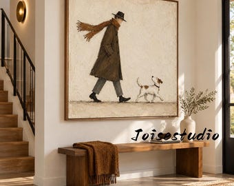 Wabi Sabi Figurative Art Printing Textured Vintage Painting Japandi Living Room Wall Art