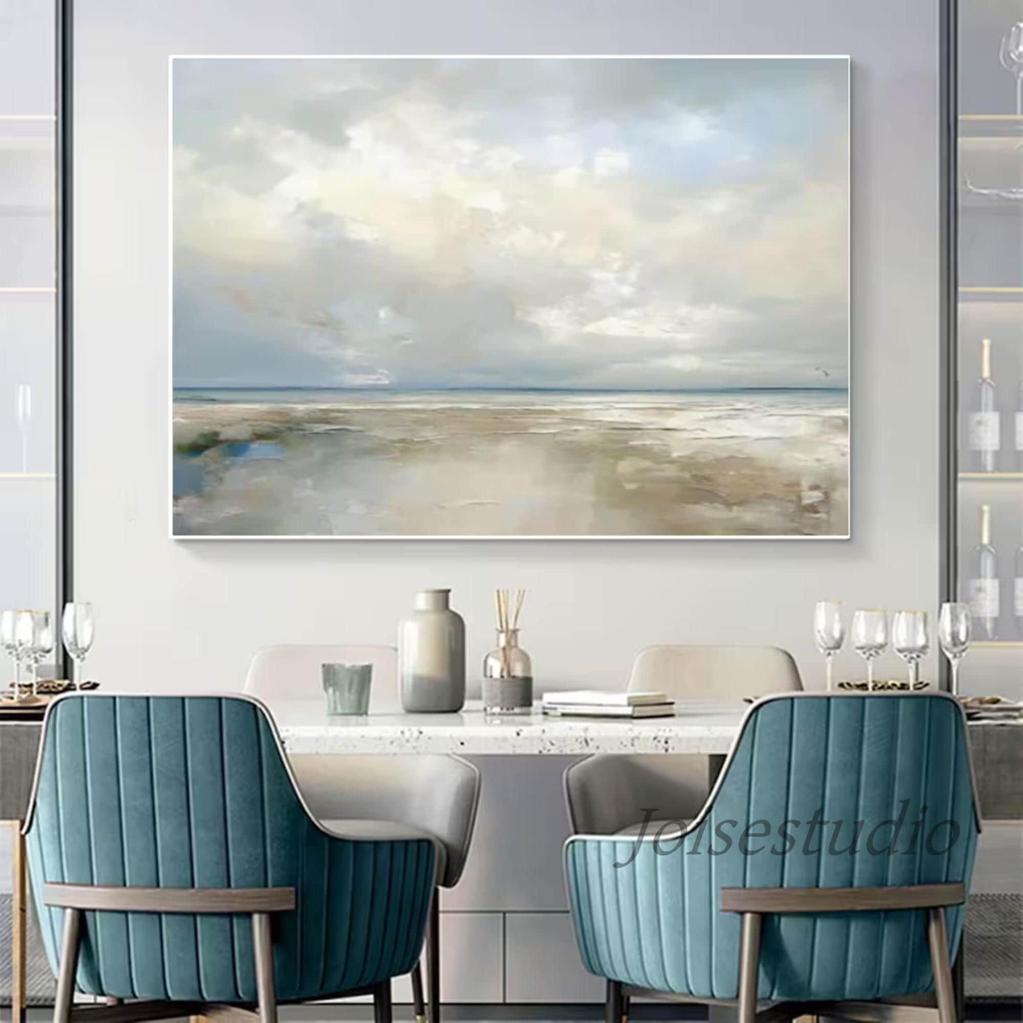 Large Ocean Wave Painting: Abstract Seascape Canvas Wall Art - Etsy