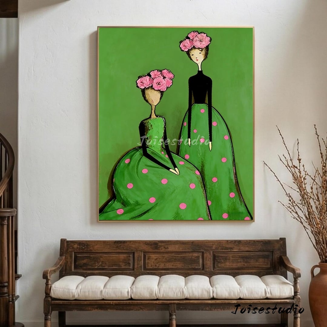 印象派風 油彩画 女性のシルエット 印象派風 油彩画 女性のシルエット