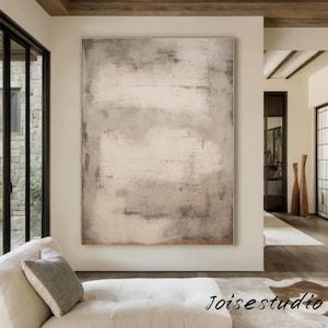 Original Beige White Abstract Painting,Beige and Brown Texture Wall Art,Beige Minimalist Painting,Beige Wall Art,Modern Beige Wall Decor
