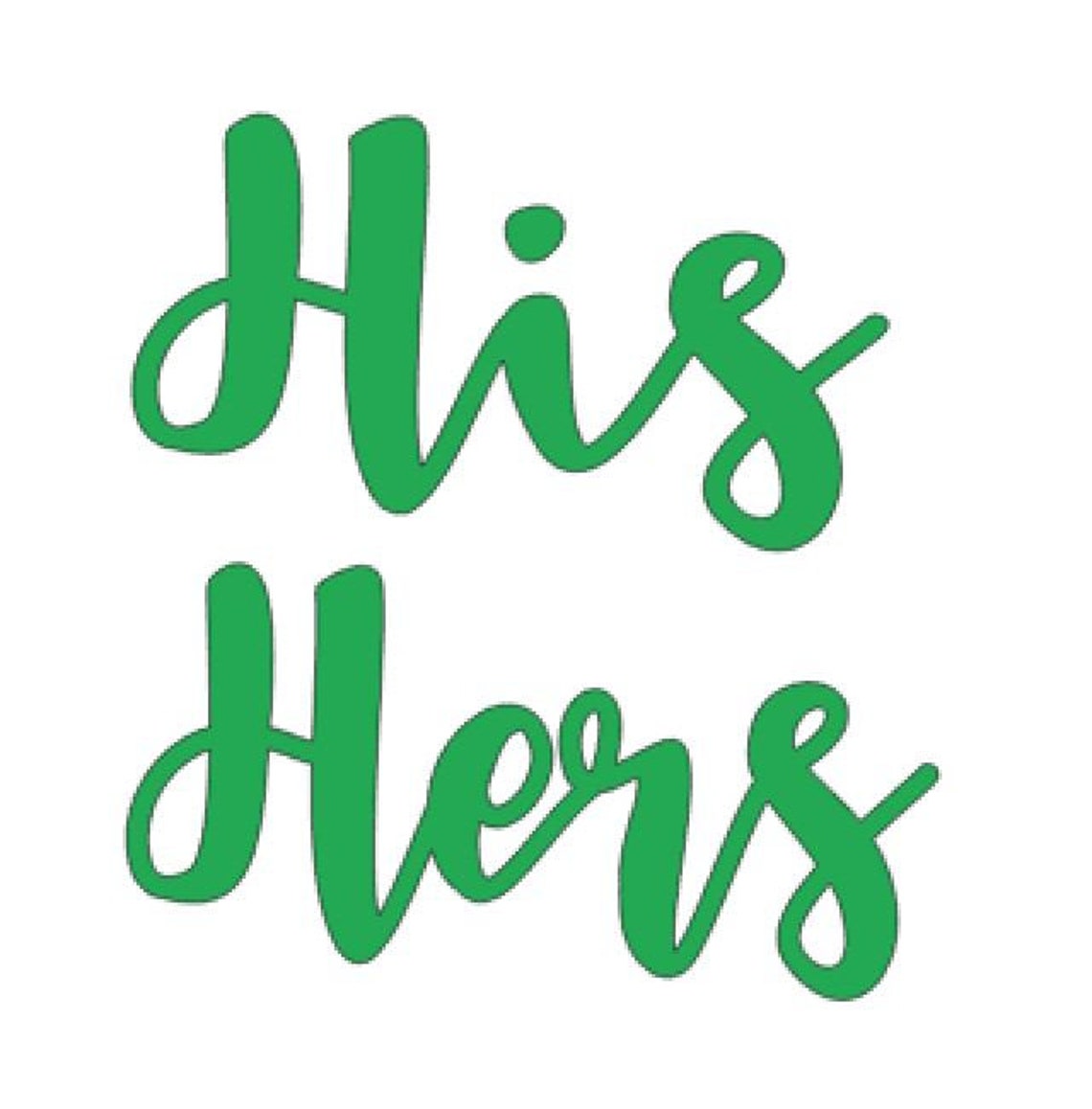 His Hers label vinyl decal sticker home decor wall Etsy